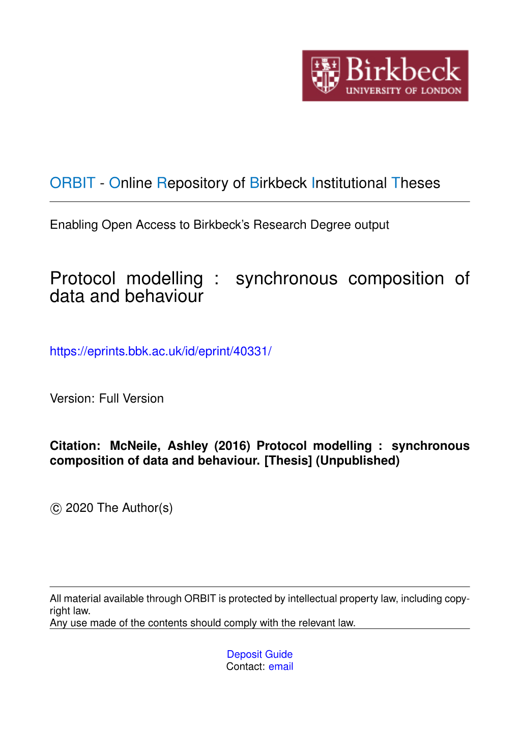 Protocol Modelling : Synchronous Composition of Data and Behaviour