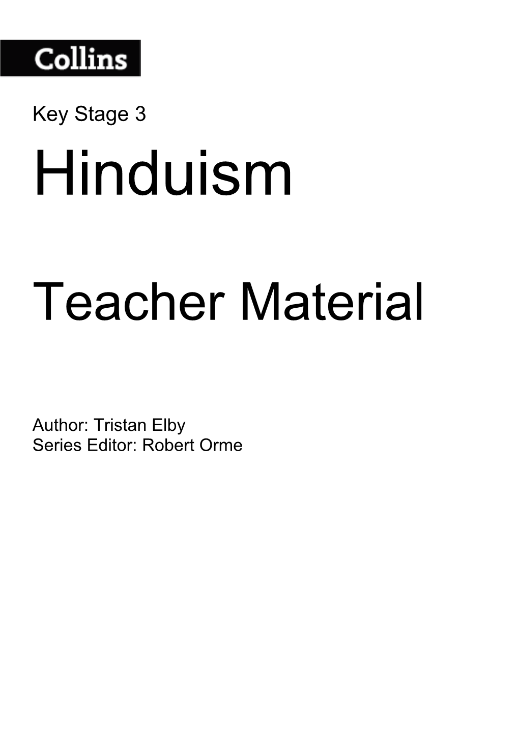 Key Stage 3 Hinduism