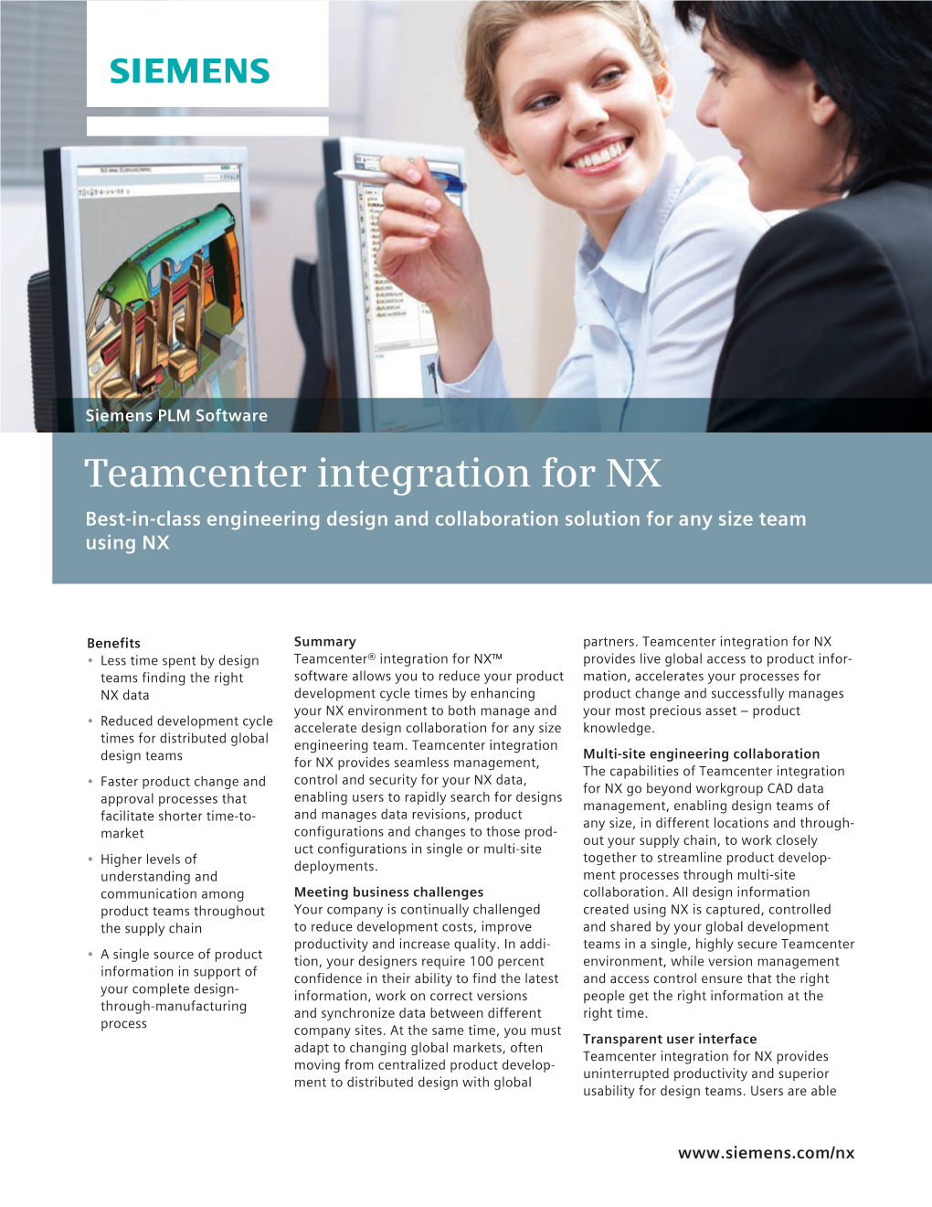 Teamcenter Integration for NX Fact Sheet