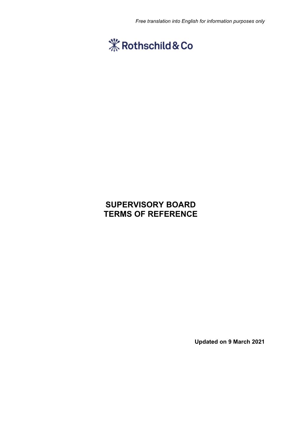 Supervisory Board's Internal Rules of Procedure