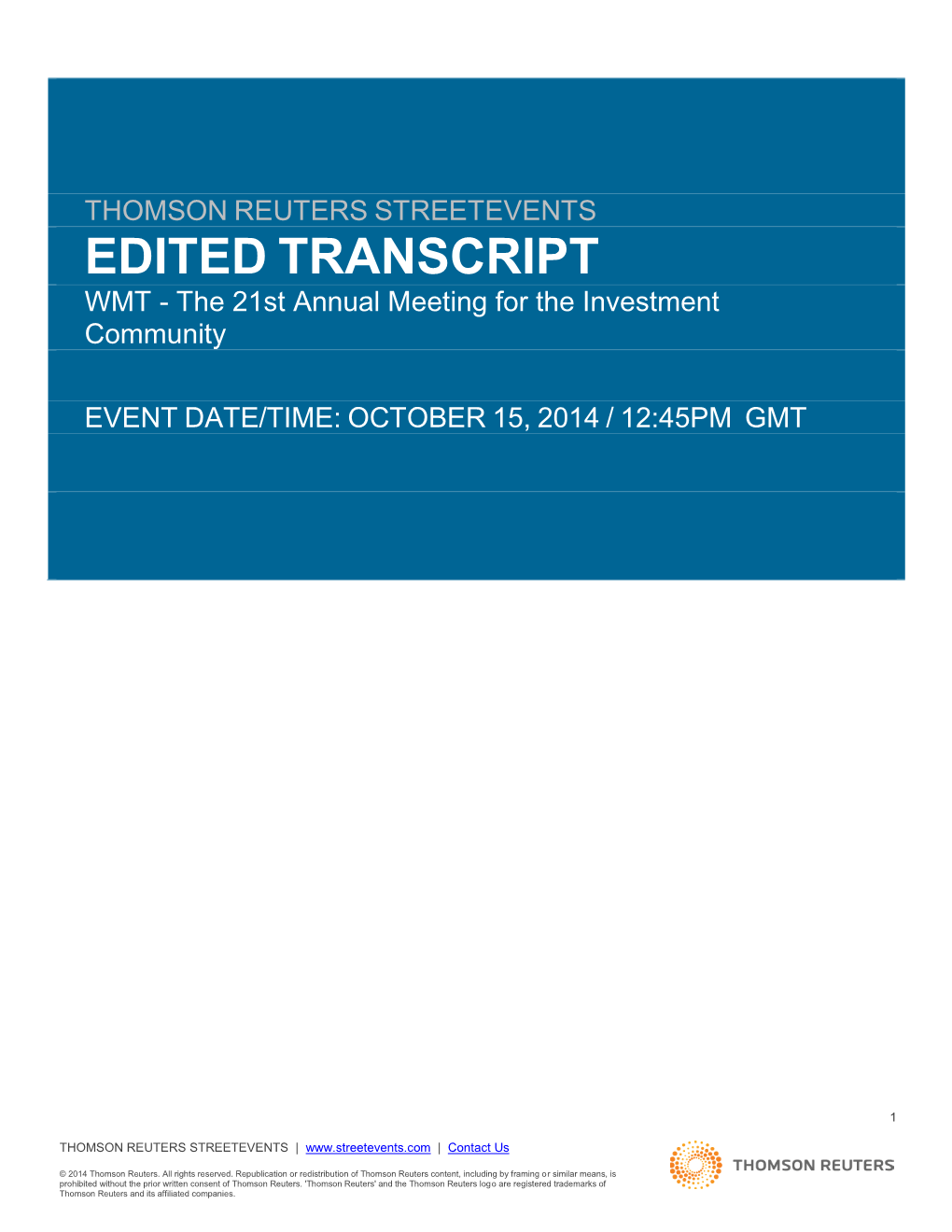 Event Transcripts Are Based, Companies May Make Projections Or Other Forward-Looking Statements Regarding a Variety of Items