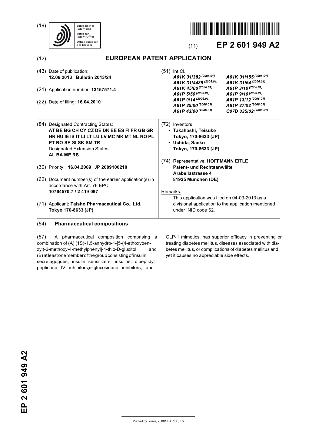 Pharmaceutical Compositions