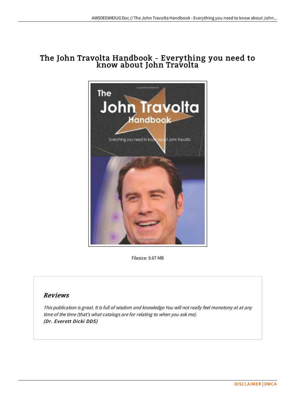 Download PDF ~ the John Travolta Handbook