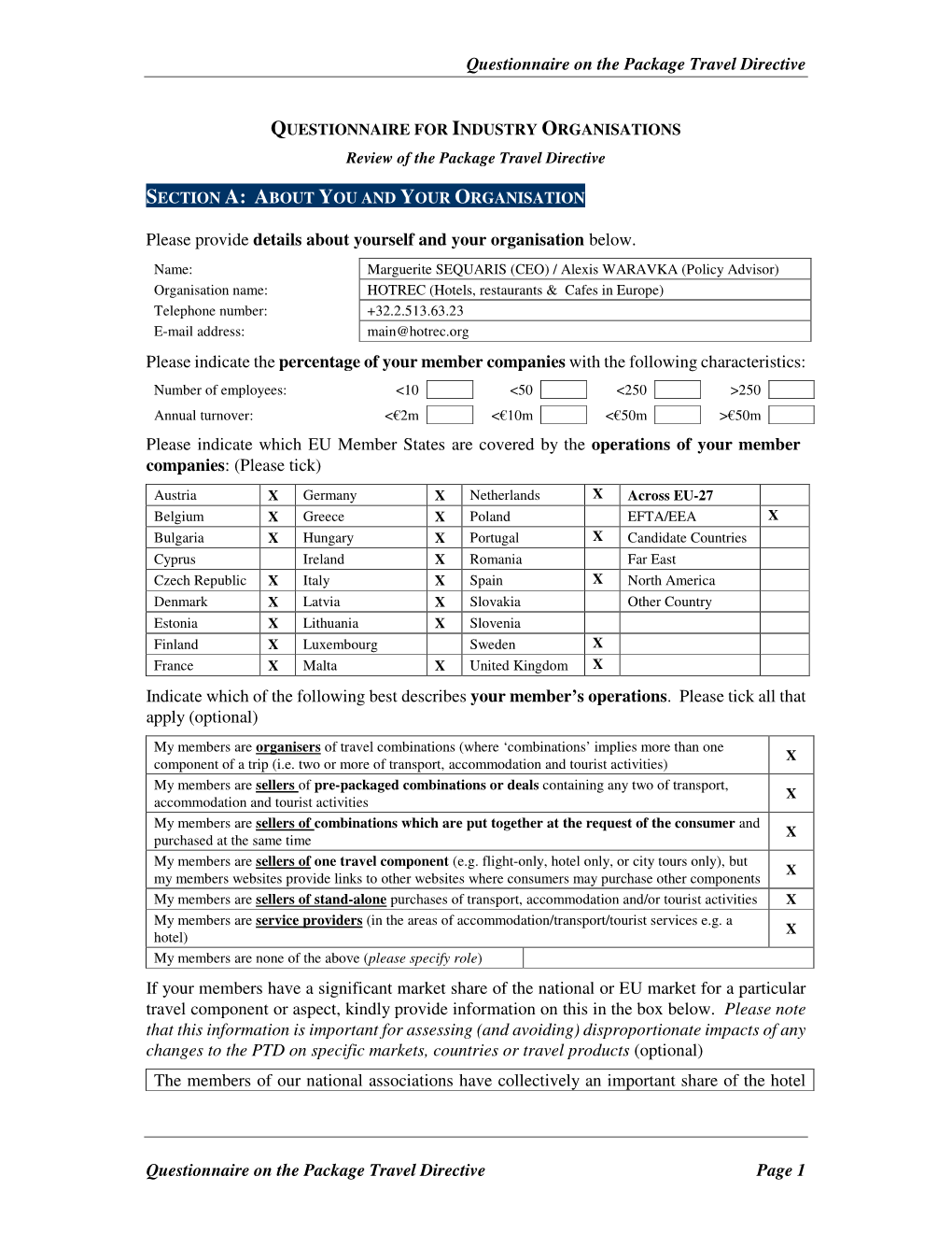 Review of the Package Travel Directive