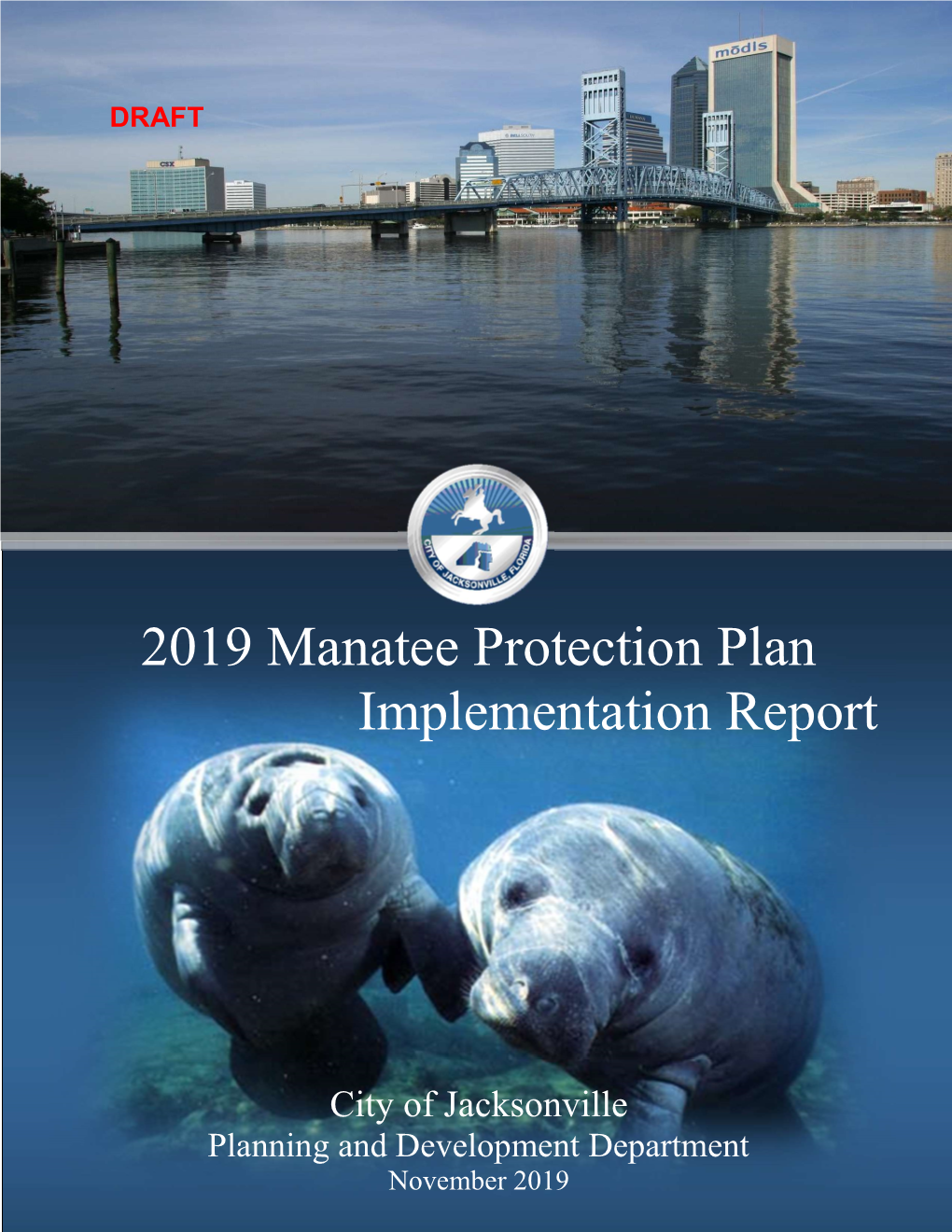 2019 Manatee Protection Plan Implementation Report That Reflects on the City of Jacksonville’S Efforts Towards Protecting Manatees in Duval County
