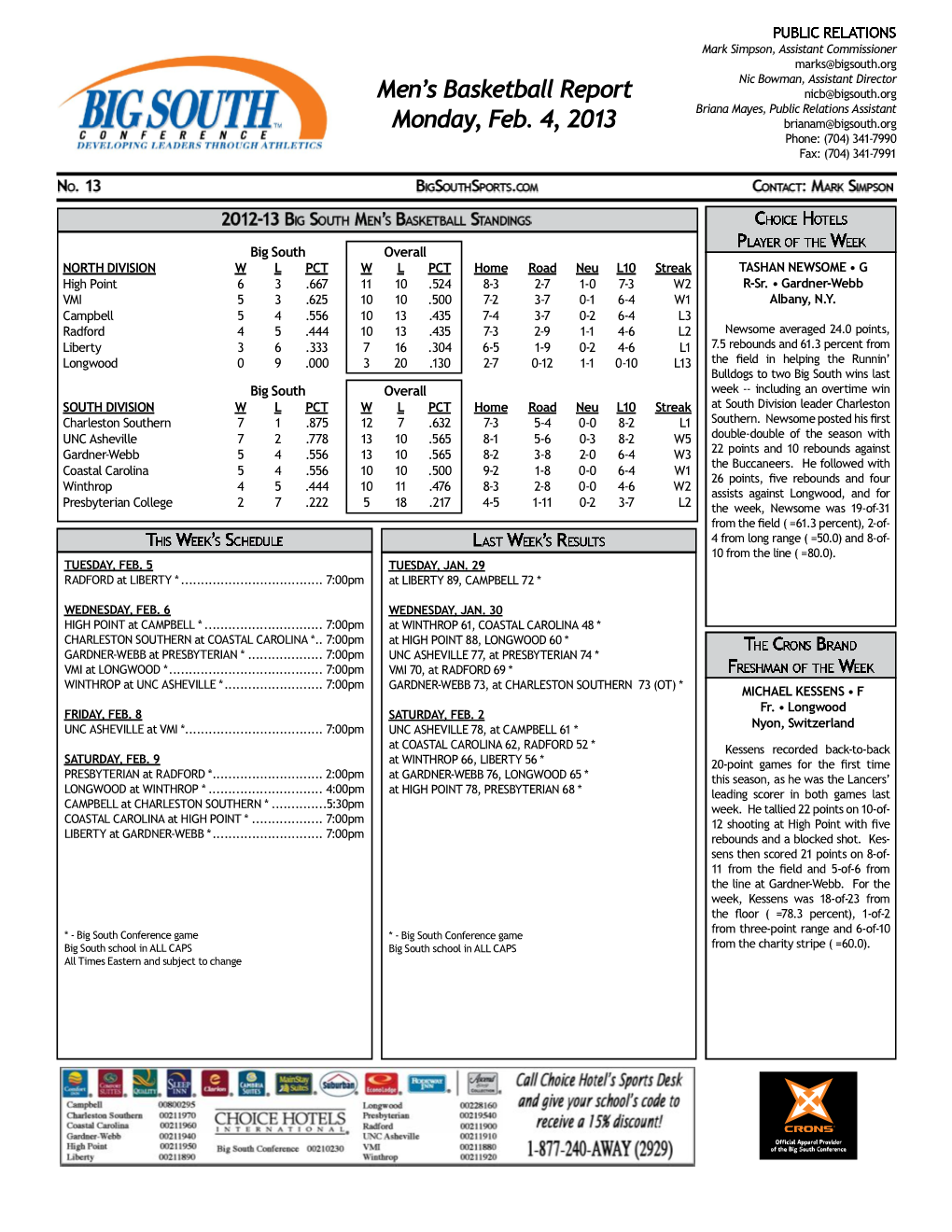 2012-13 Men's Basketball Report.Indd