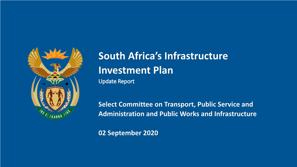 South Africa's Infrastructure Investment Plan