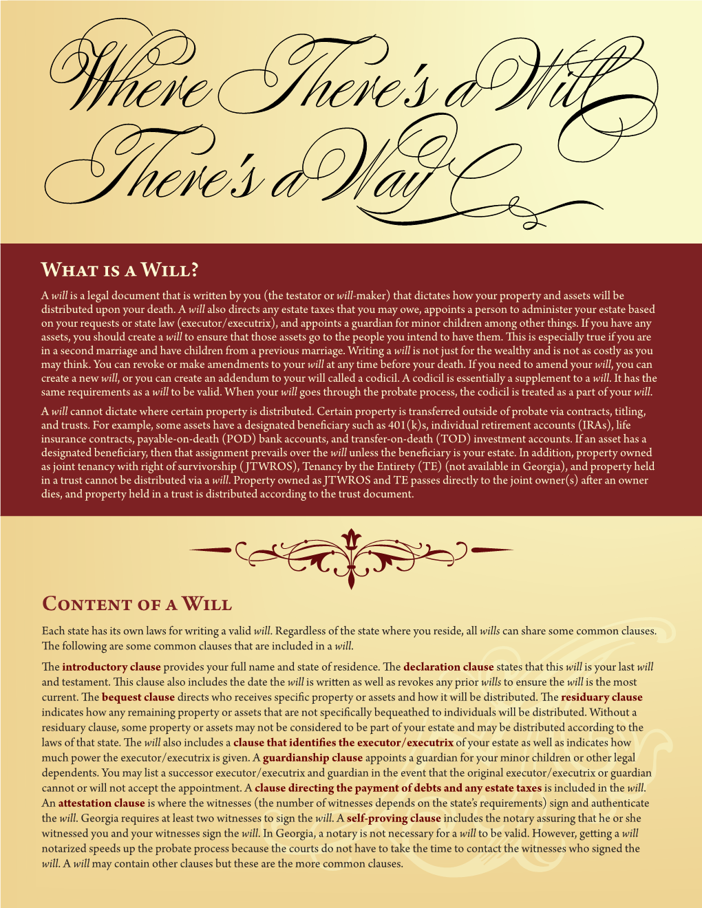 Content of a Will What Is a Will?