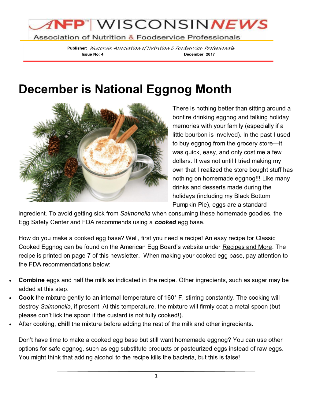 December Is National Eggnog Month