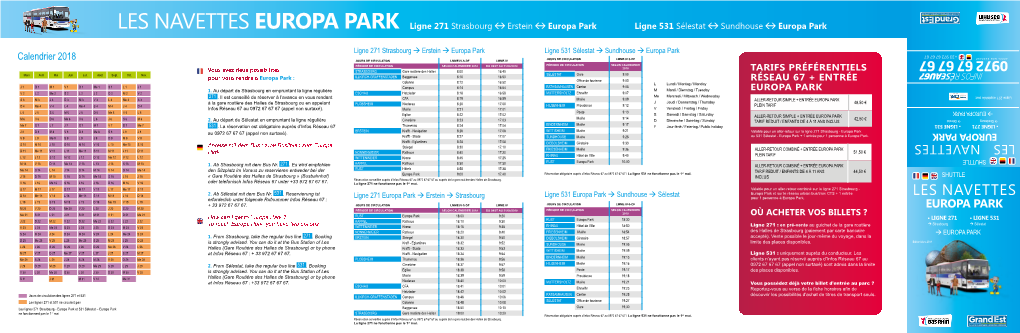 Ligne 271 Strasbourg → Erstein → Europa Park