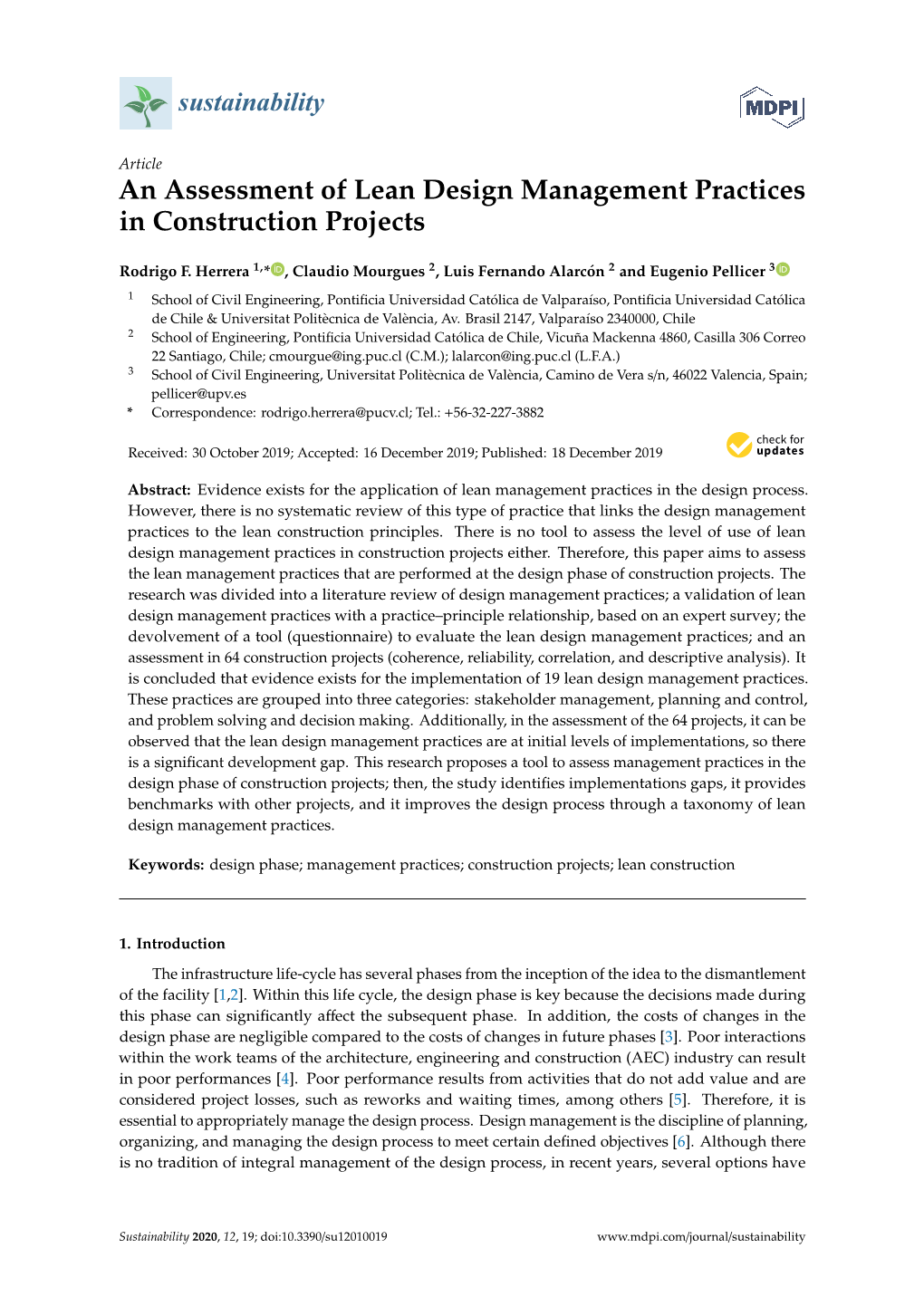 An Assessment of Lean Design Management Practices in Construction Projects