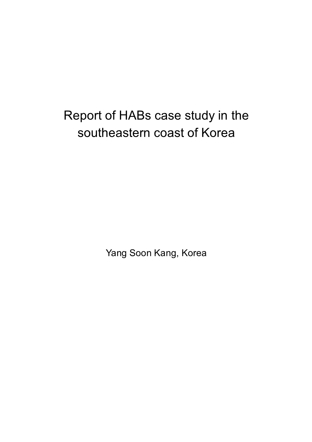 HAB Case Study Report in Korea
