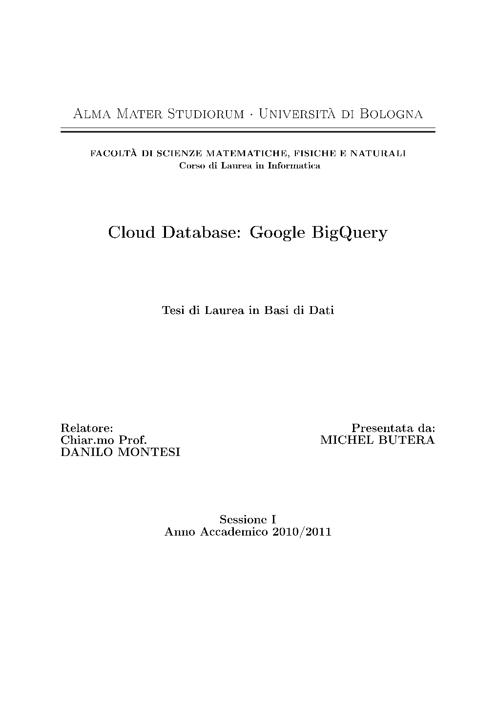 Cloud Database: Google Bigquery