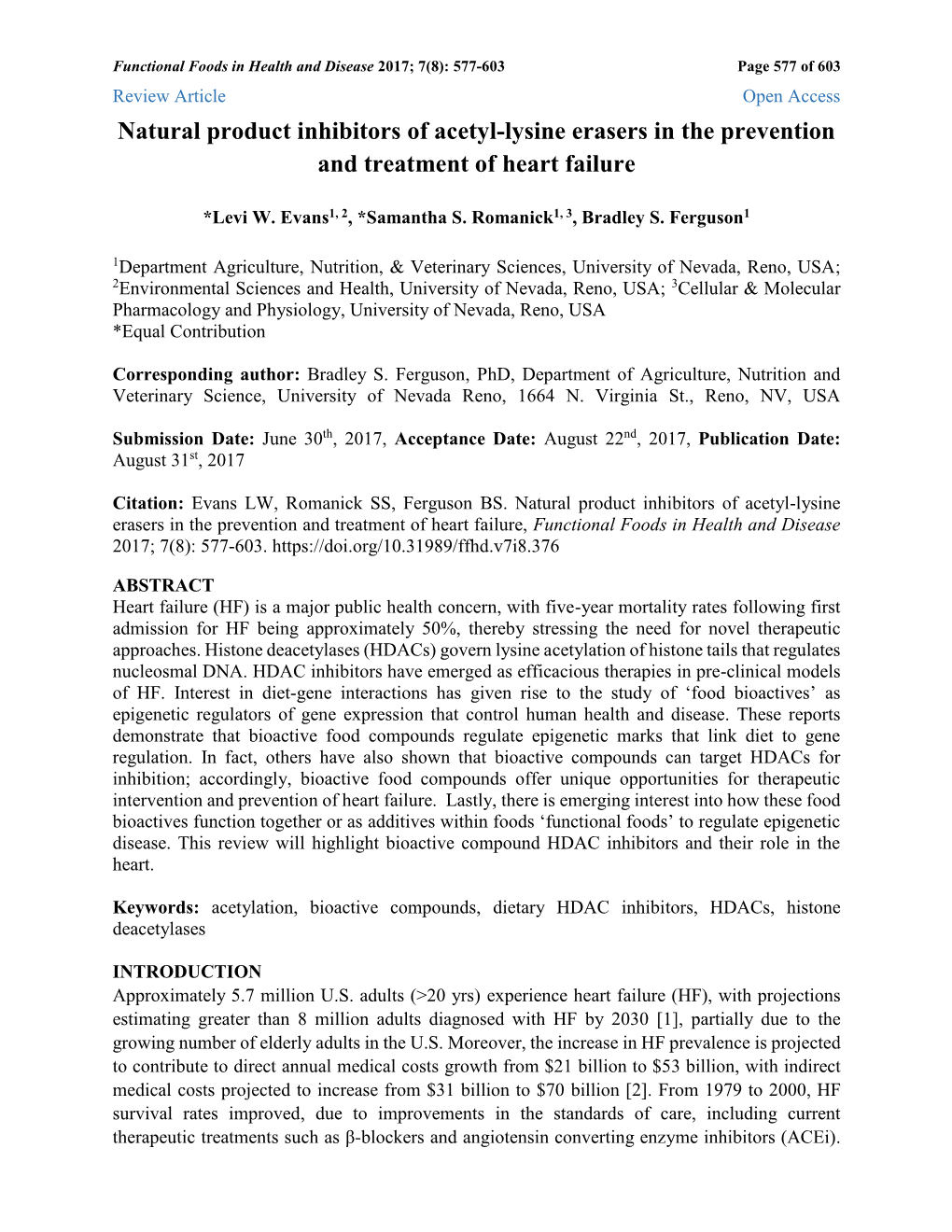 Natural Product Inhibitors of Acetyl-Lysine Erasers in the Prevention and Treatment of Heart Failure