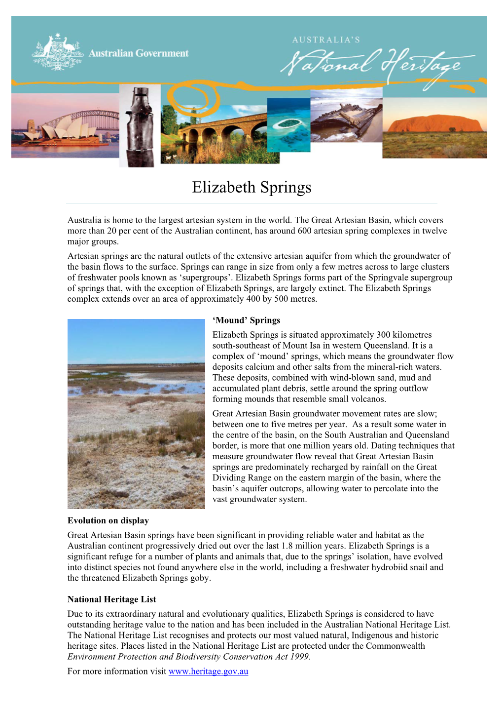 Elizabeth Springs