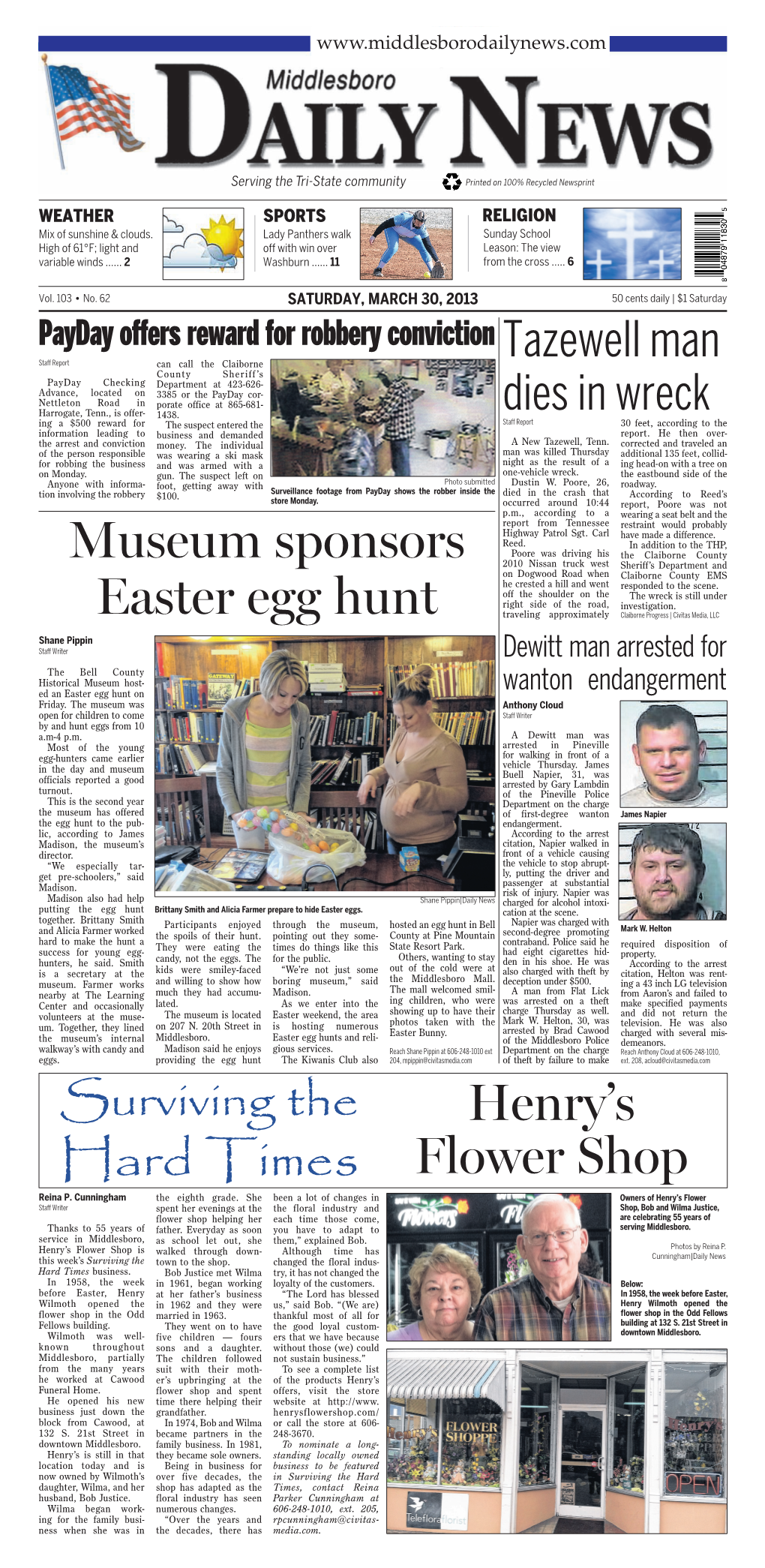 Henry's Flower Shop Museum Sponsors Easter Egg Hunt