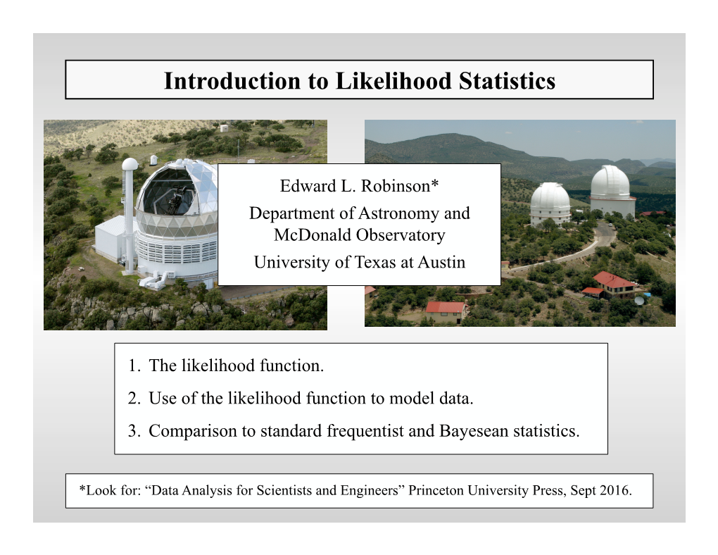 The Likelihood Function