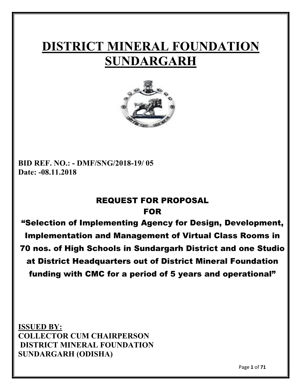 District Mineral Foundation Sundargarh