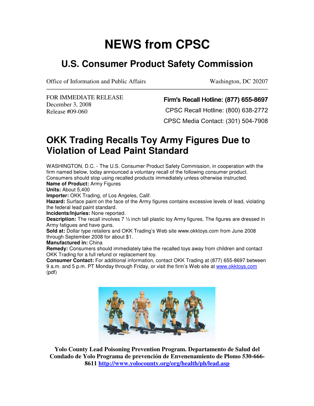 NEWS from CPSC US Consumer Product Safety Commission