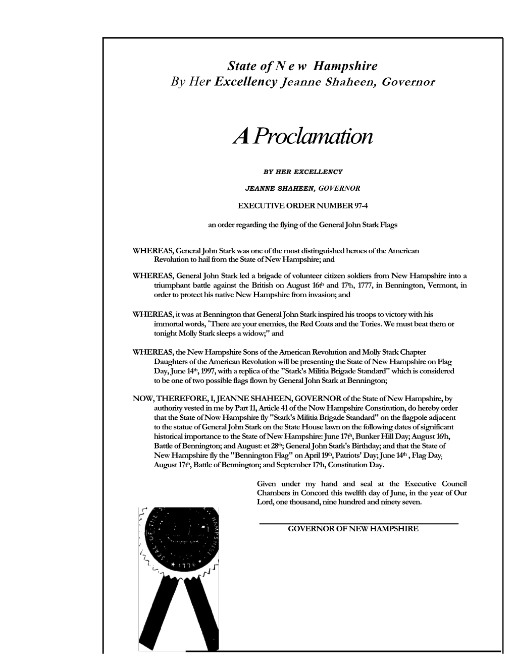 A Proclamation