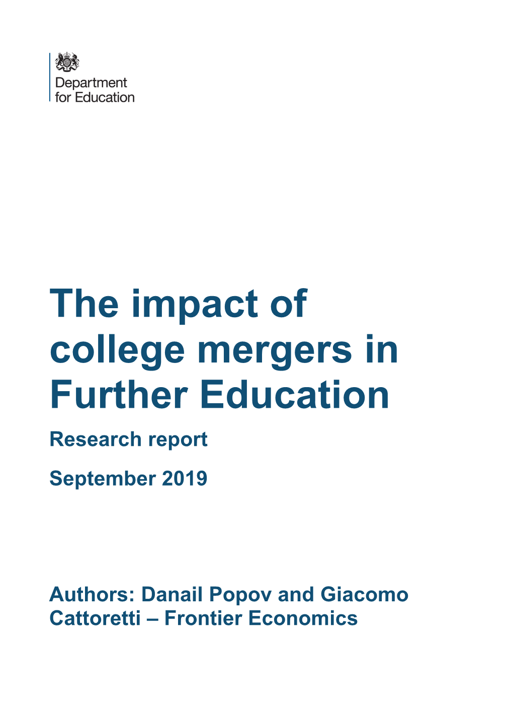 The Impact of College Mergers