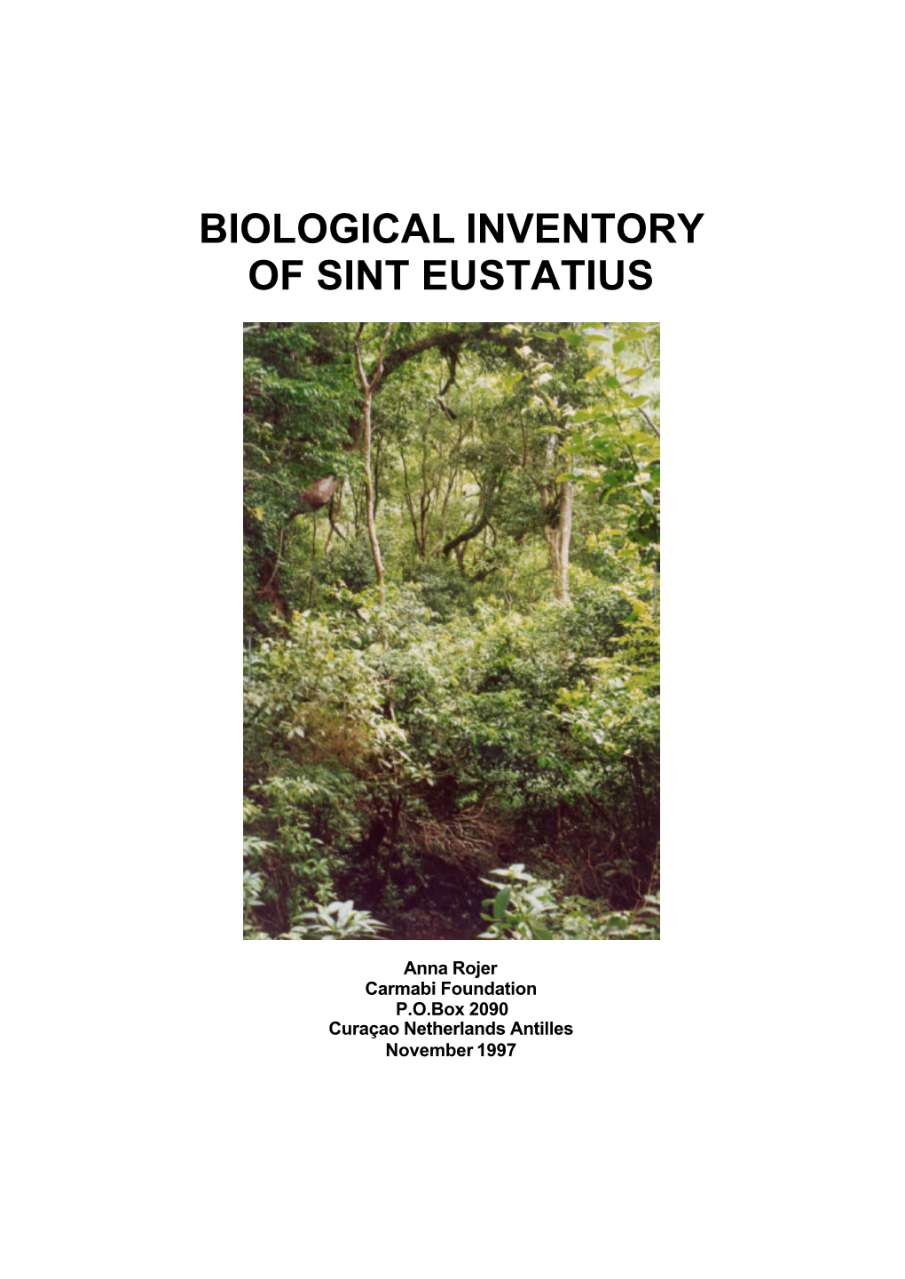 Biological Inventory of Sint Eustatius