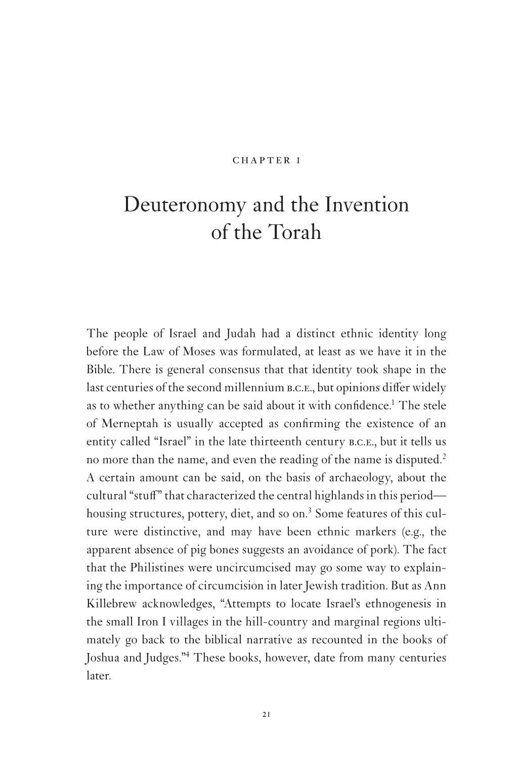 Deuteronomy and the Invention of the Torah