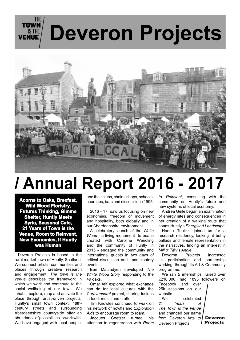 Deveron Projects / Annual Report 2016