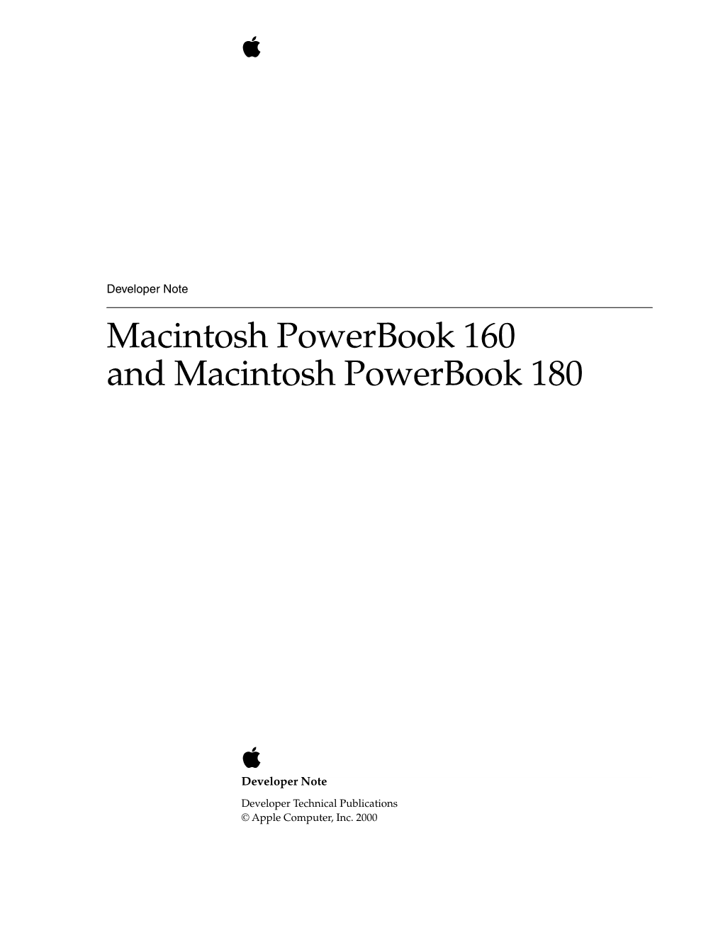 Macintosh Powerbook 160 and Macintosh Powerbook 180