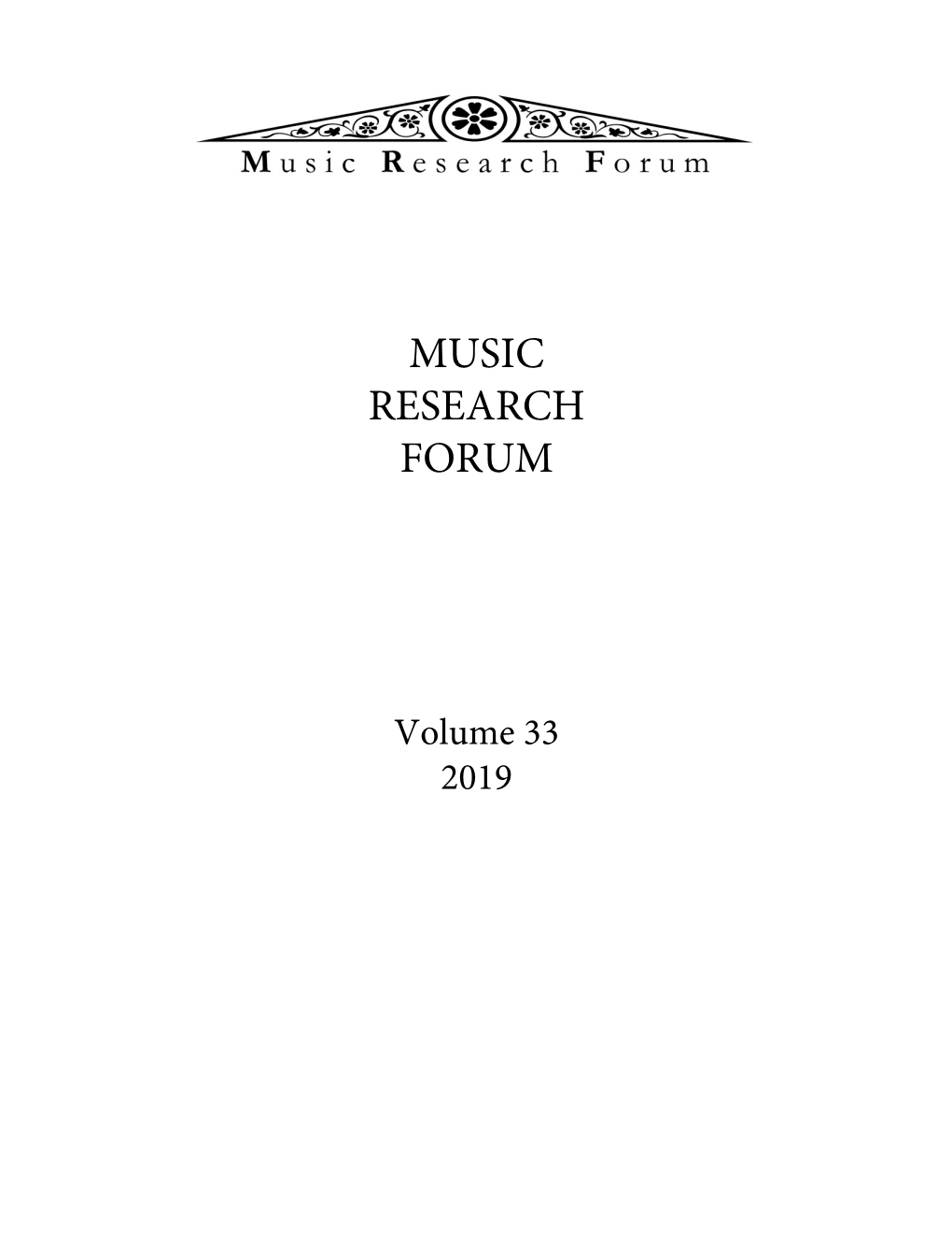 Music Research Forum