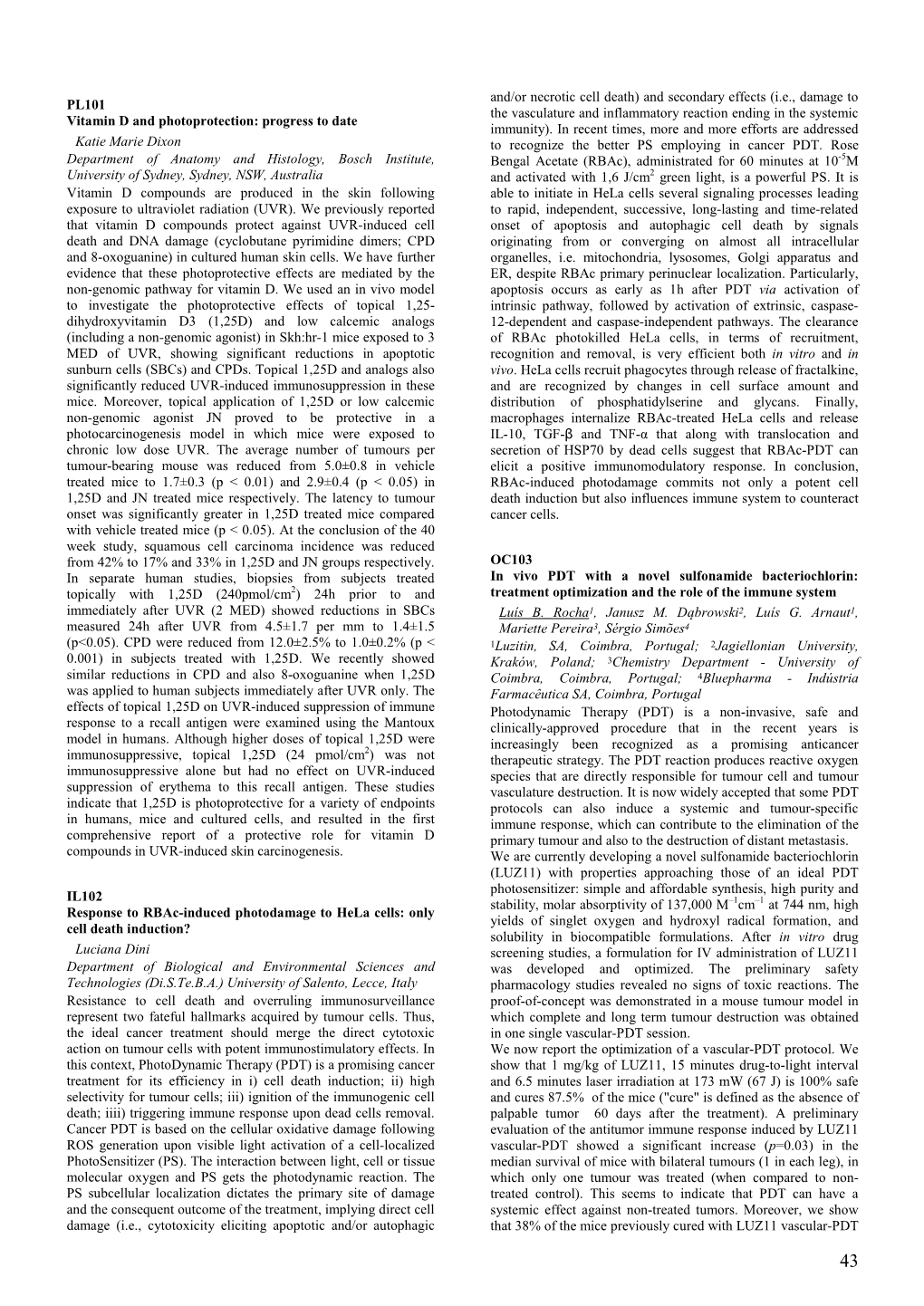 PL101 Vitamin D and Photoprotection