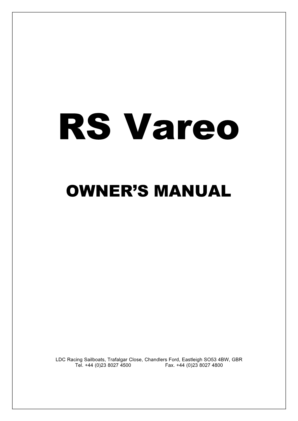 Owner's Manual