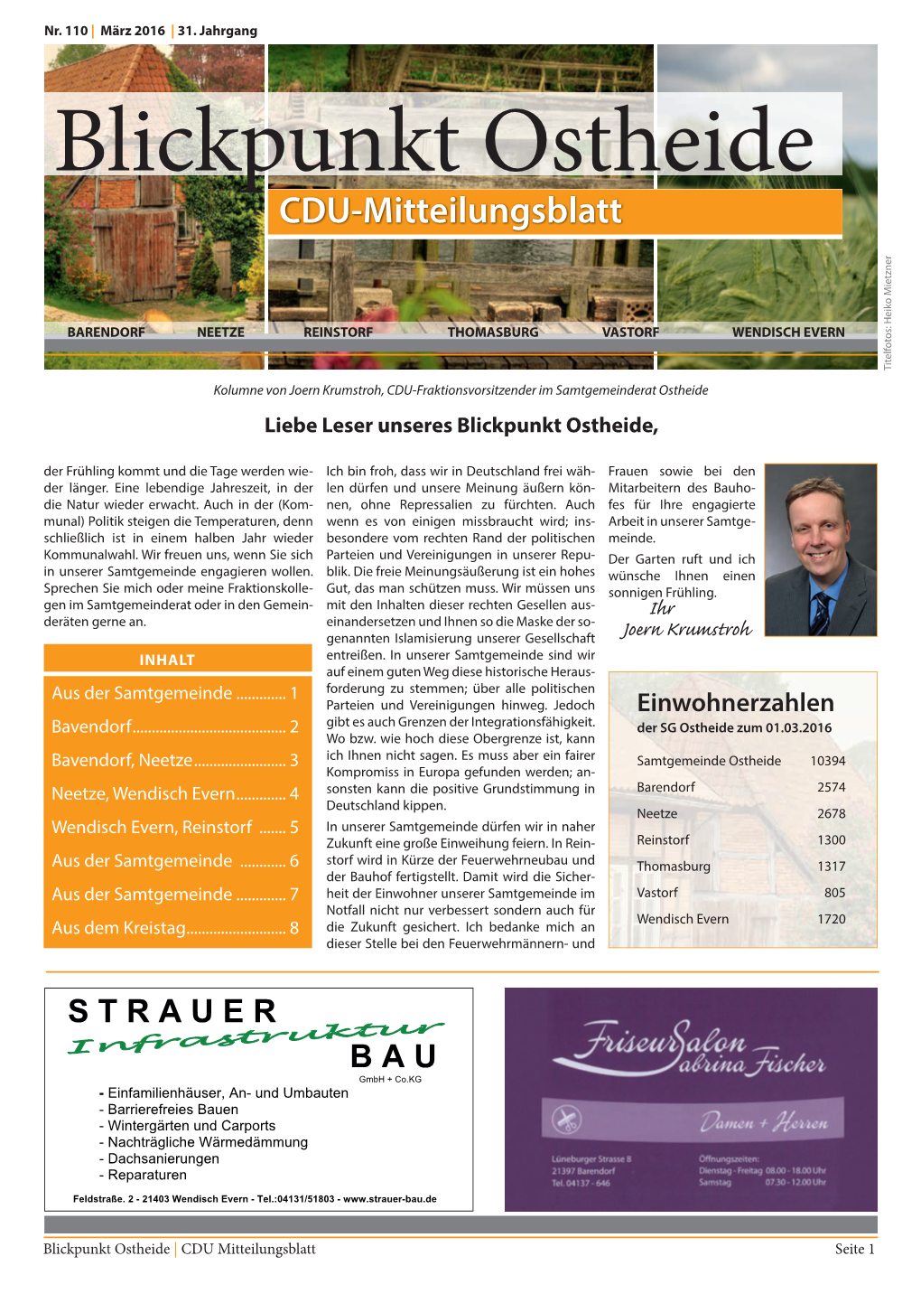 Blickpunkt Ostheide CDU-Mitteilungsblatt