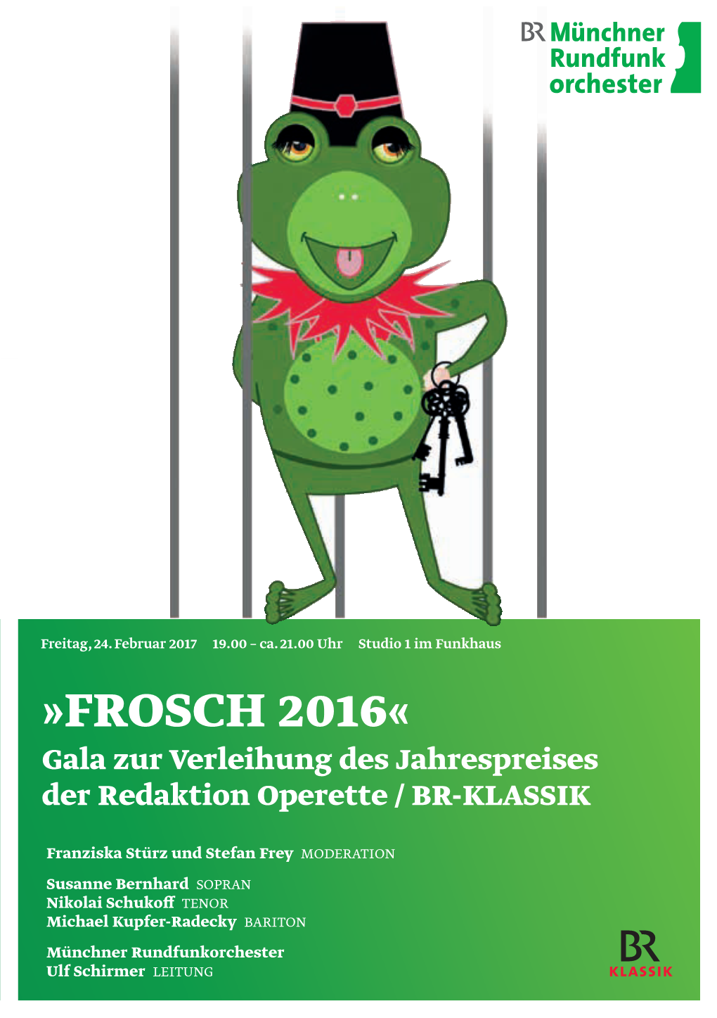 FROSCH 2016« Gala Zur Verleihung Des Jahrespreises Der Redaktion Operette / BR-KLASSIK