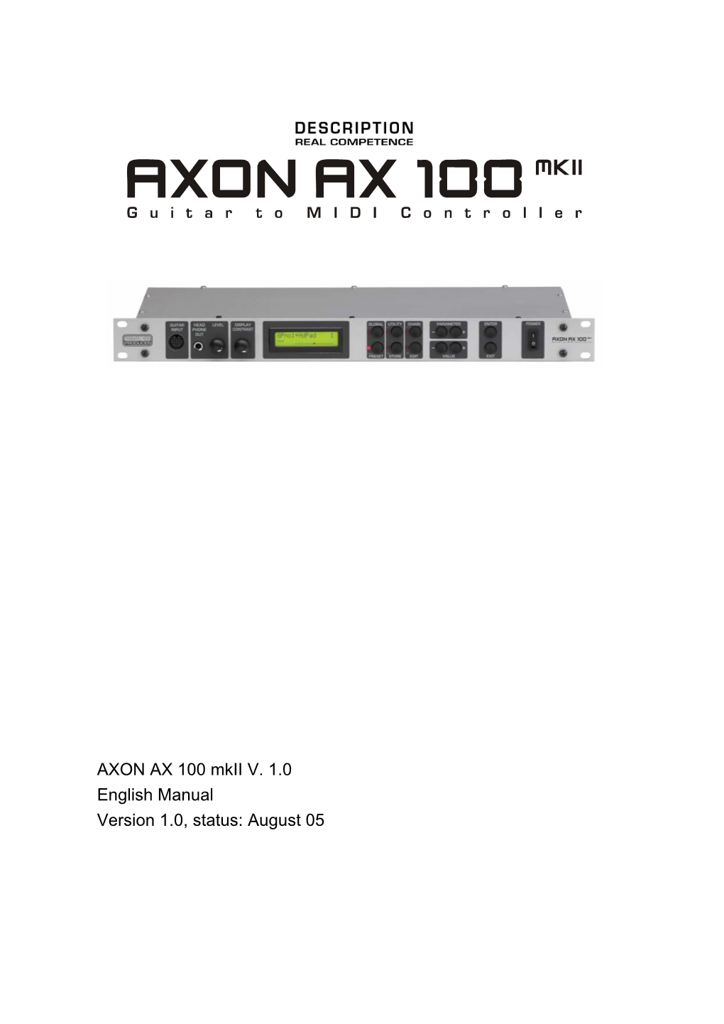 AXON AX 100 Mkii V. 1.0 (English)