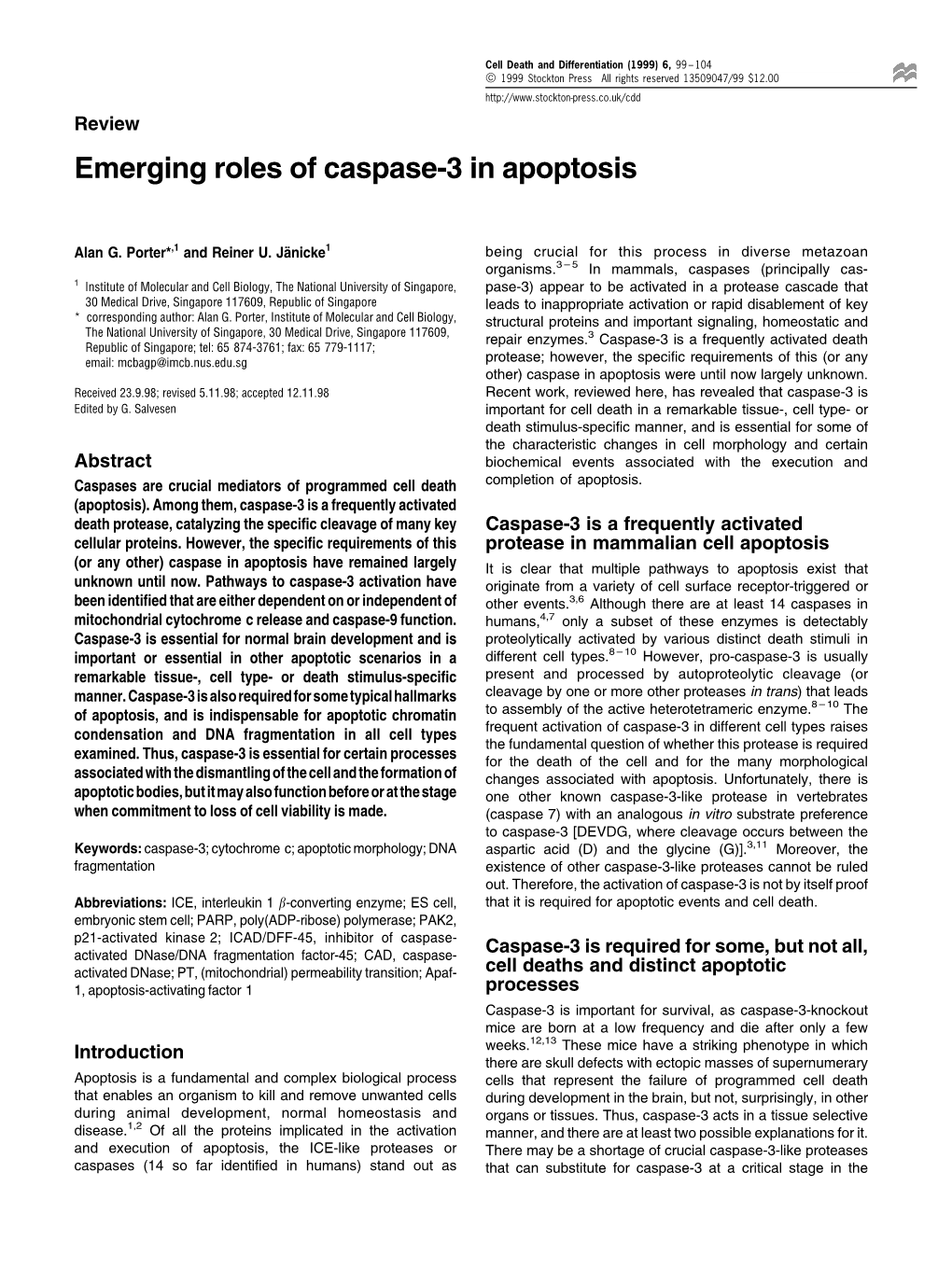 Emerging Roles of Caspase-3 in Apoptosis