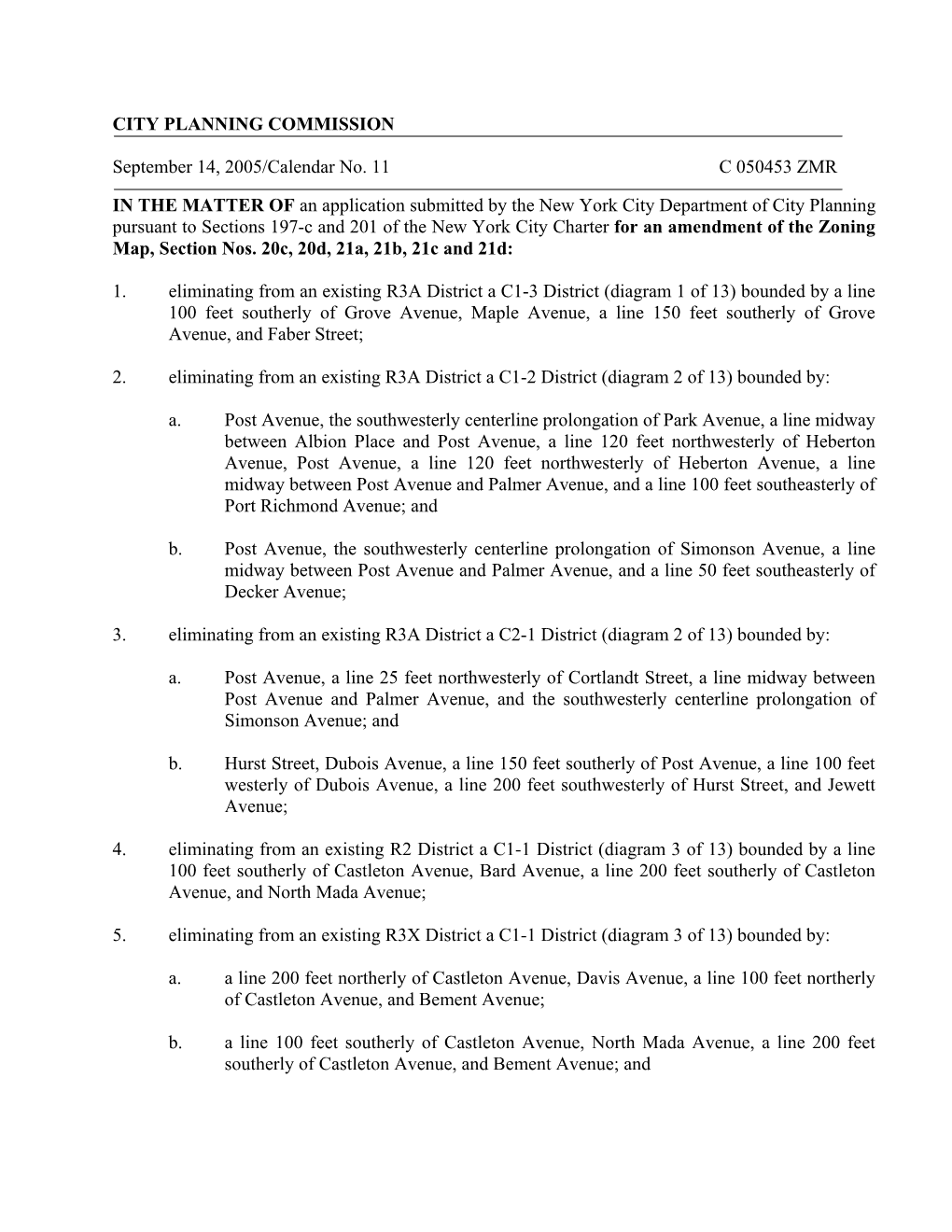 CITY PLANNING COMMISSION September 14, 2005/Calendar No