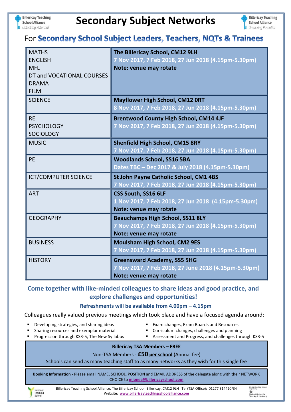 Secondary Subject Networks