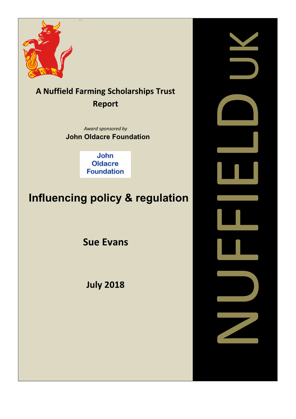 Influencing Policy & Regulation Sue Evans