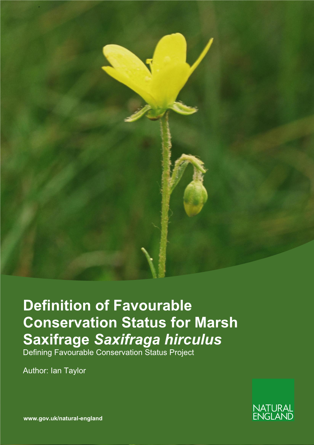 Definition of Favourable Conservation Status for Marsh Saxifrage