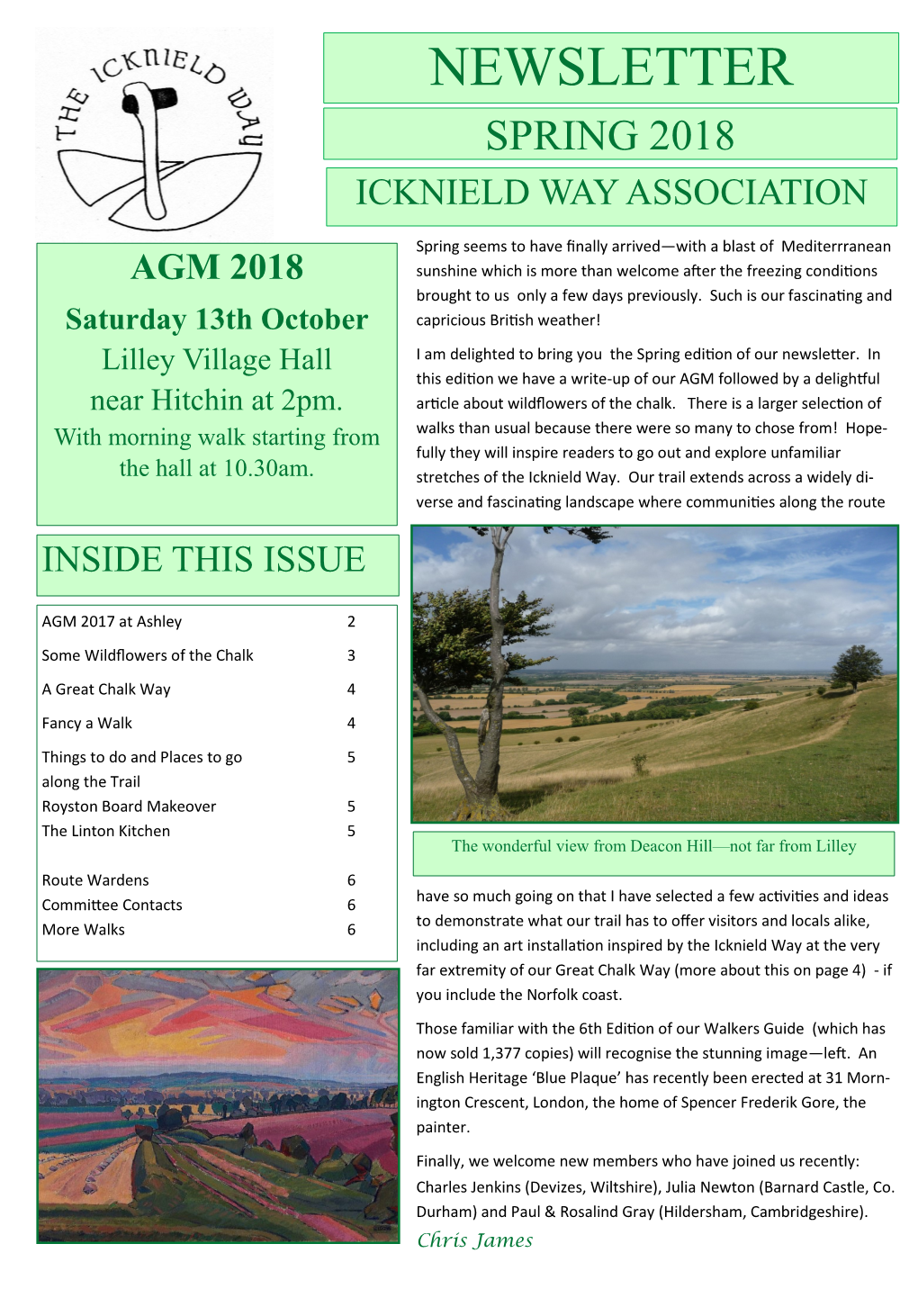 Newsletter Spring 2018 Icknield Way Association