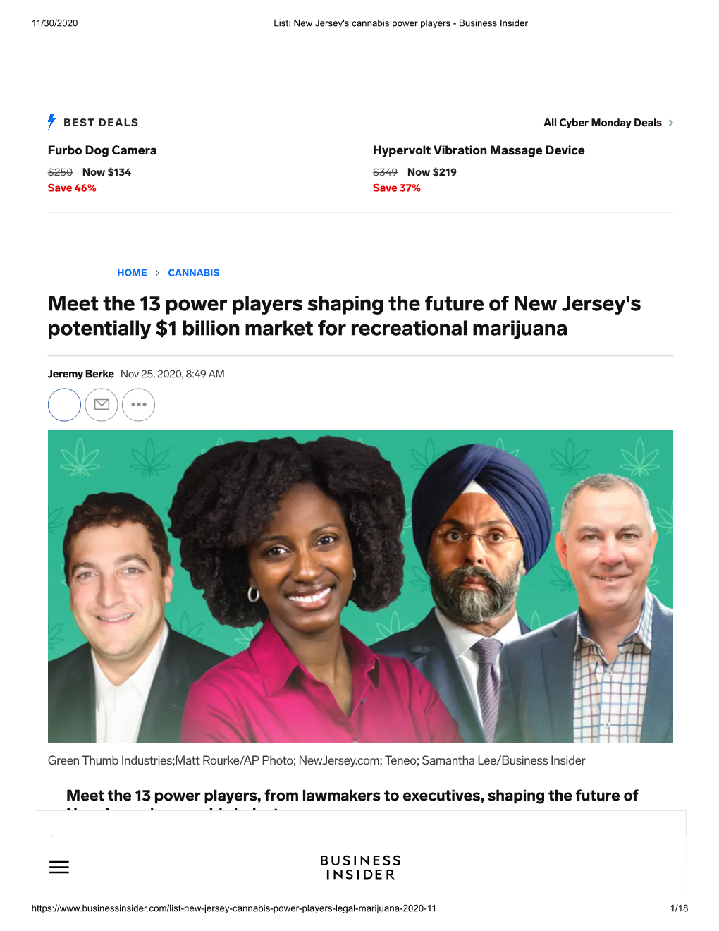 Meet the 13 Power Players Shaping the Future of New Jersey's Potentially $1 Billion Market for Recreational Marijuana