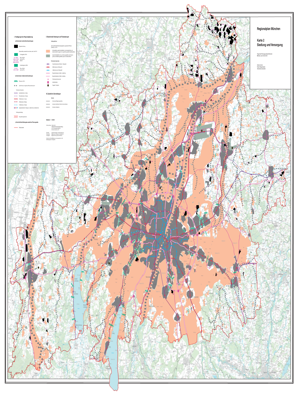 Regionalplan München Karte 2 Siedlung Und Versorgung