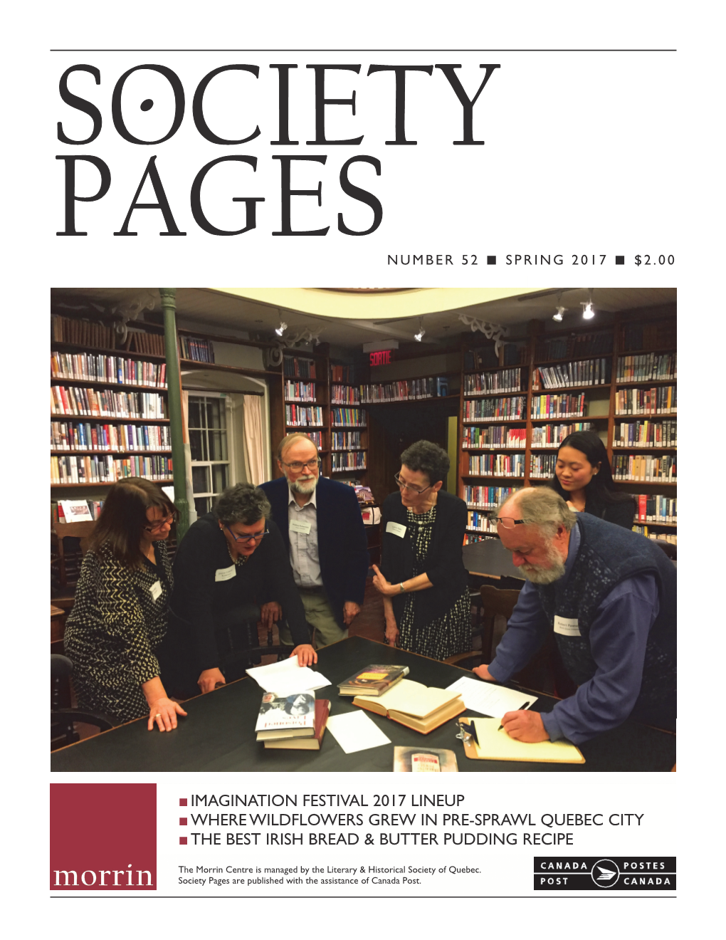 Society Pages Are Published with the Assistance of Canada Post