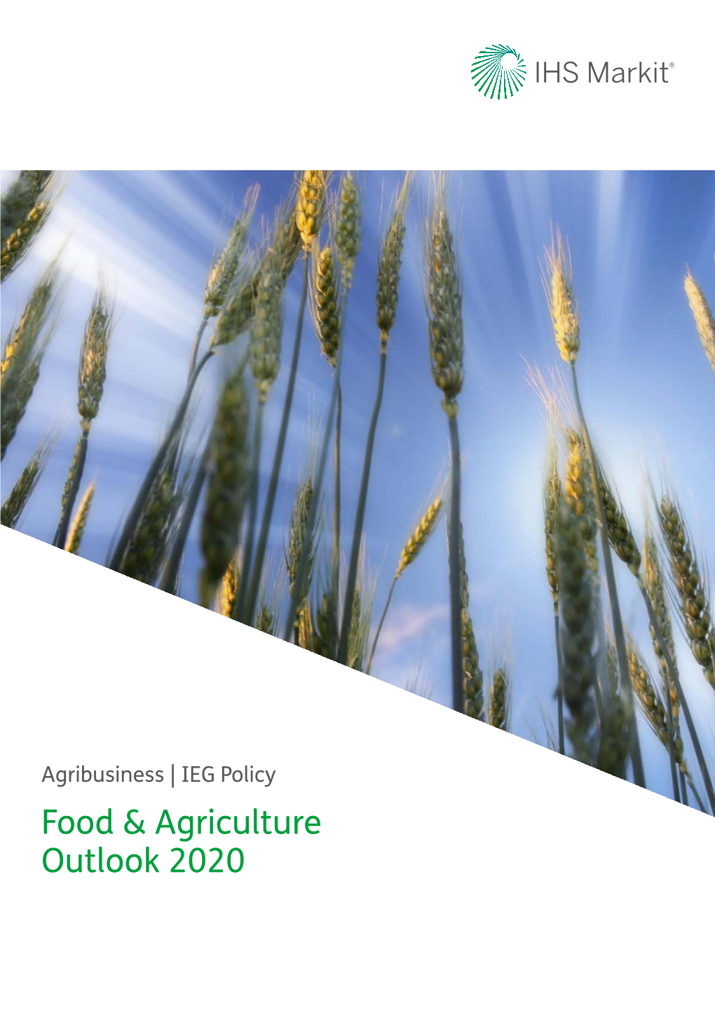Agribusiness | IEG Policy Food & Agriculture Outlook 2020 Contents
