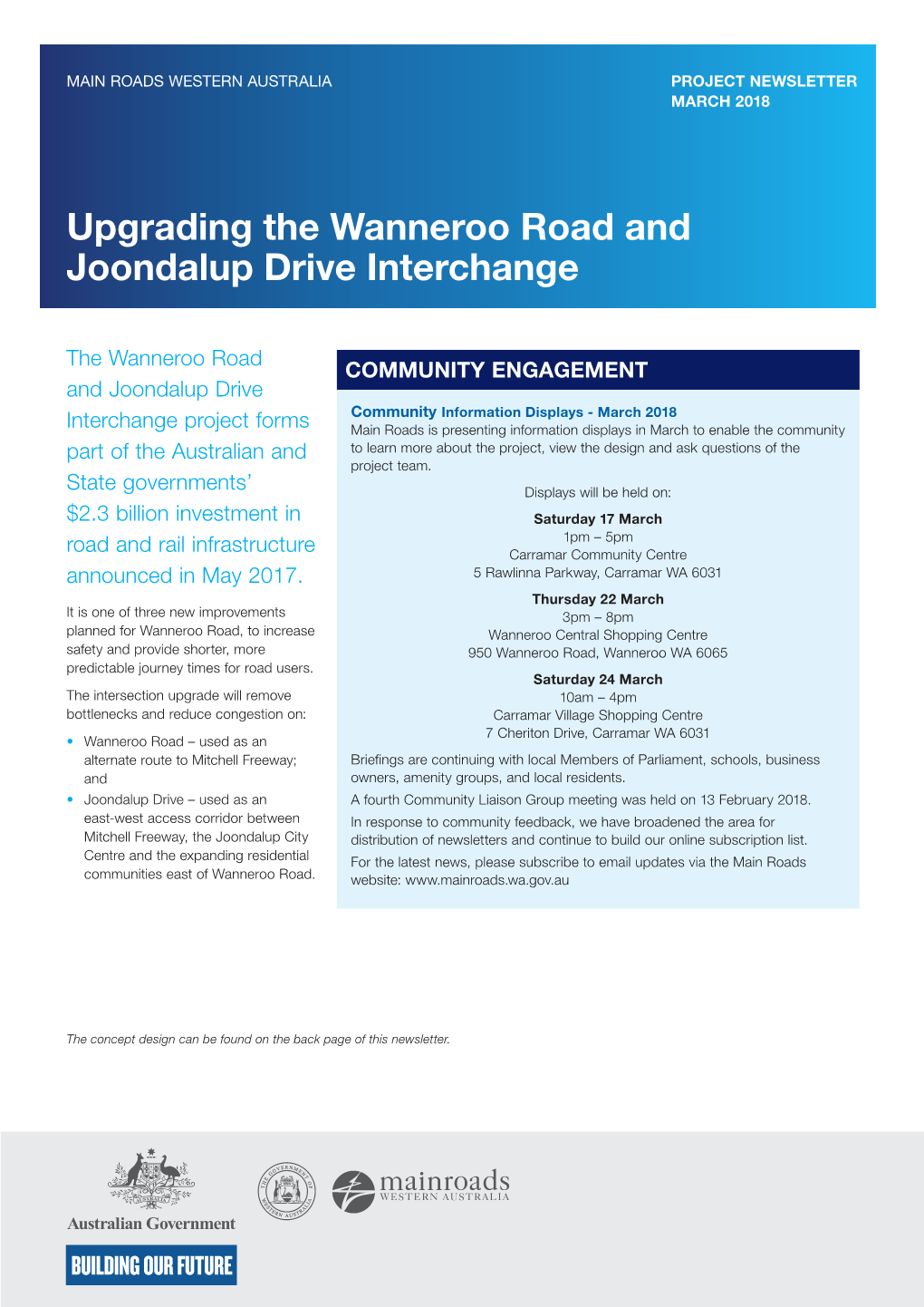 Upgrading the Wanneroo Road and Joondalup Drive Interchange