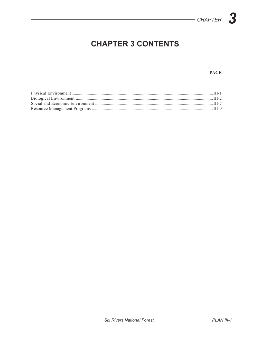 Chapter 3 Contents