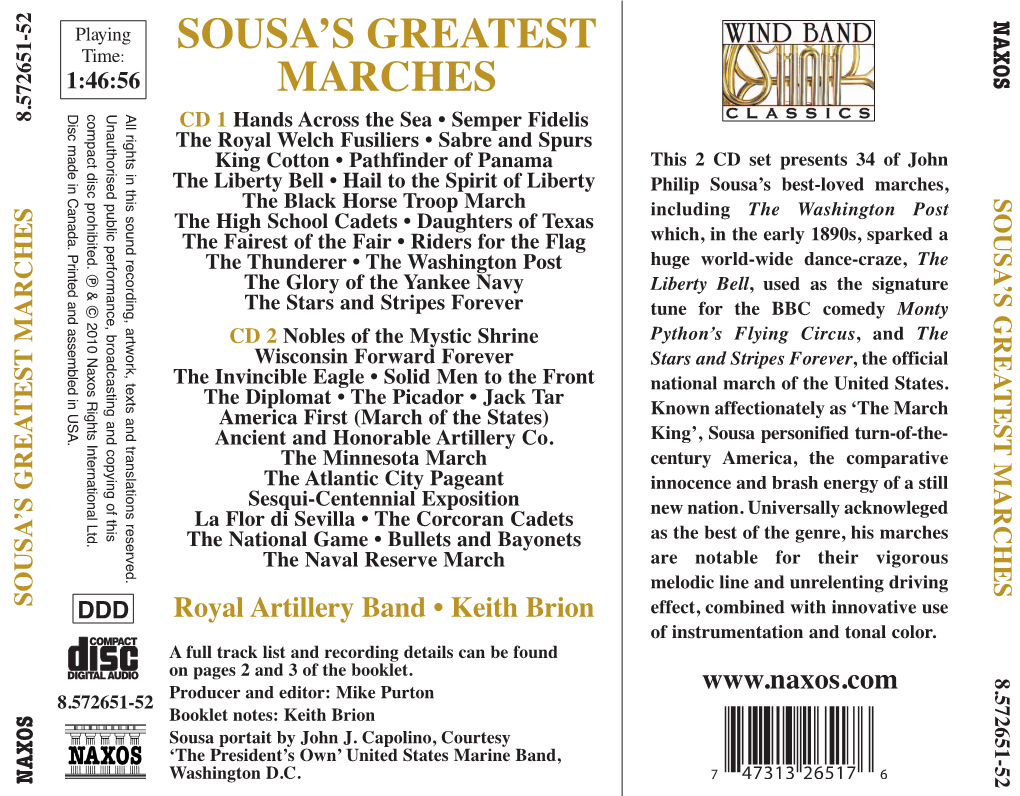 Sousa's Greatest Marches