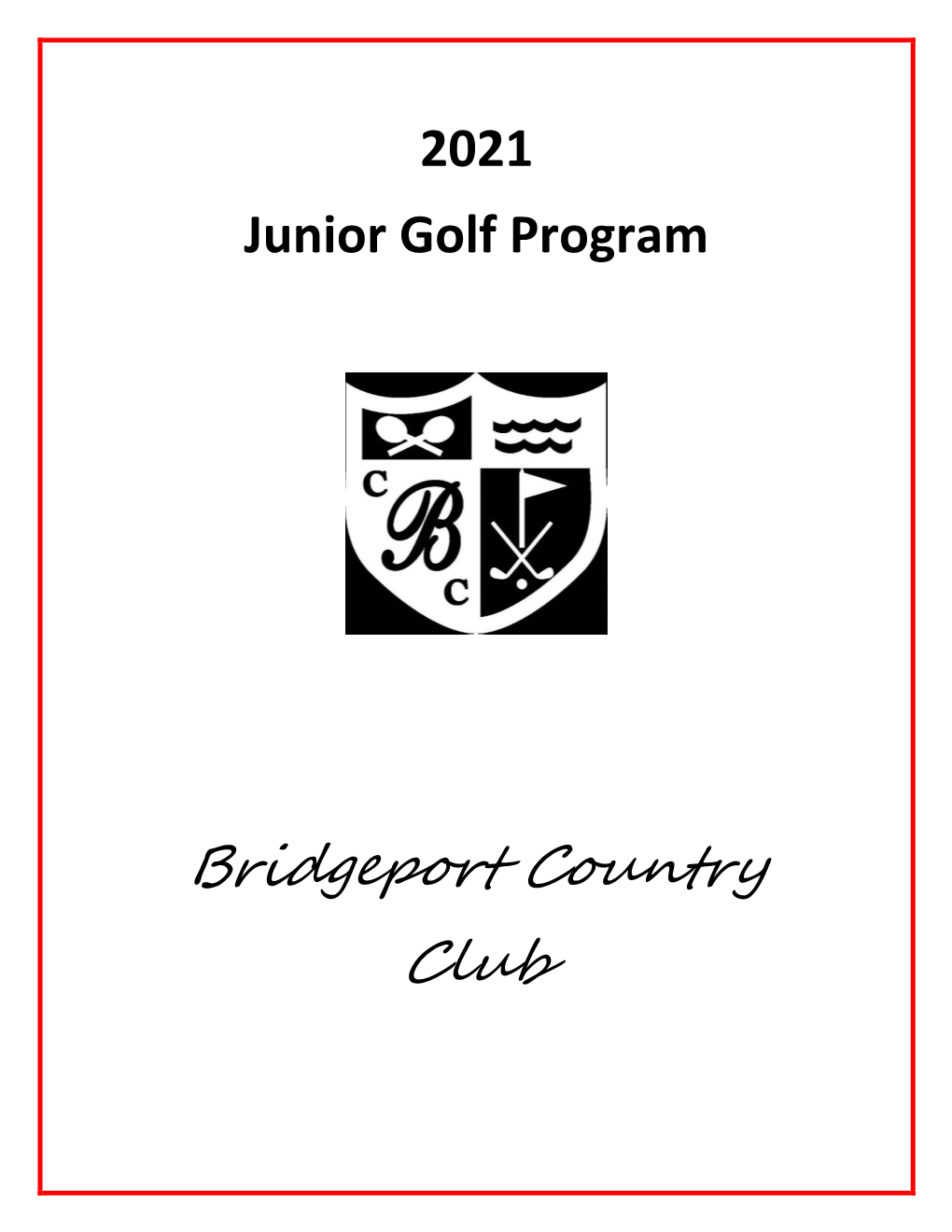 2021 Junior Golf Program