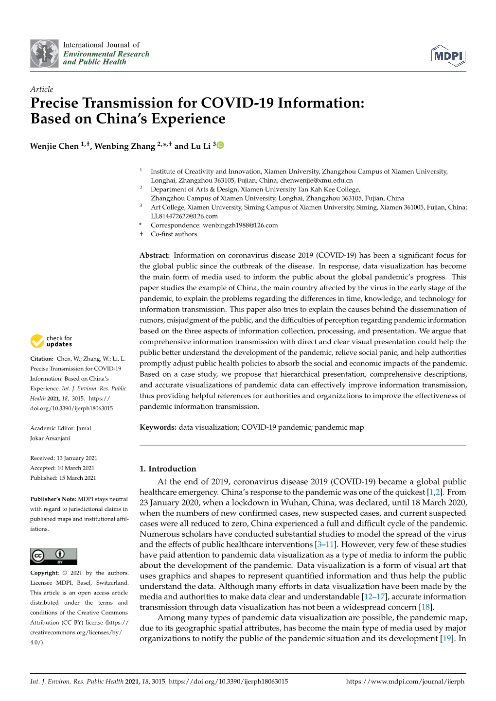 Precise Transmission for COVID-19 Information: Based on China's